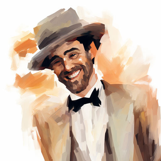 Cheerful Tuesday, Impressionistic Art style on white