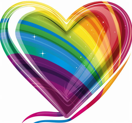 Rainbow heart LGBT pride, free vector 11, webcam photography style, personal iconography 29:27