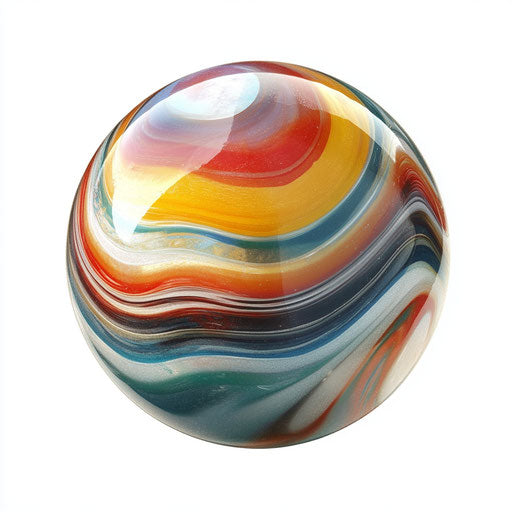 Realistic illustration of marbles, high resolution, isolated