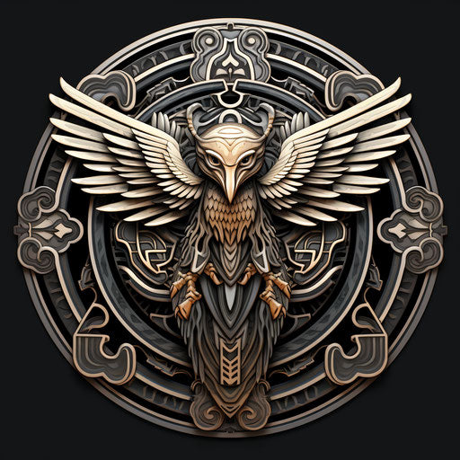 Black and white tribal design sticker