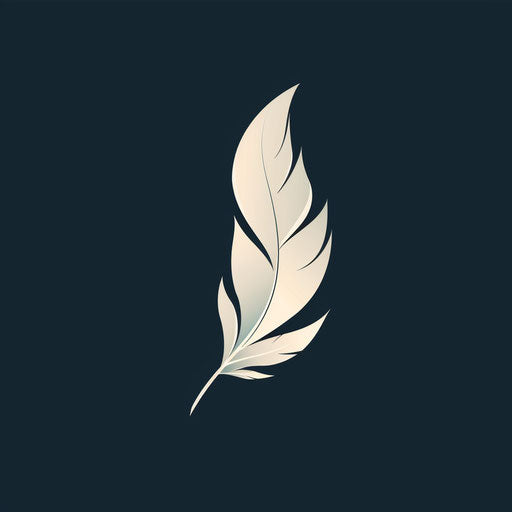 Lightness and elegance in a modern feather logo