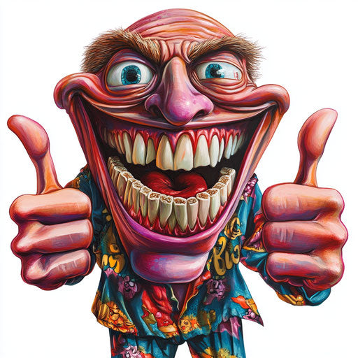 Humorous caricature of a disco clipart with human characteristics