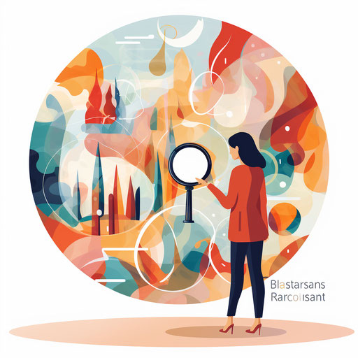 Impressionistic art style illustration on white background