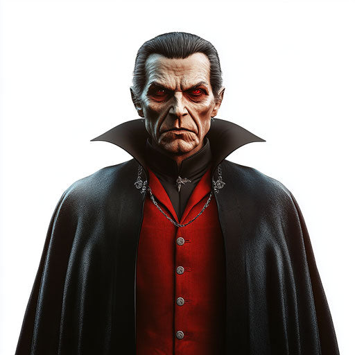 3D vampire on flat white background