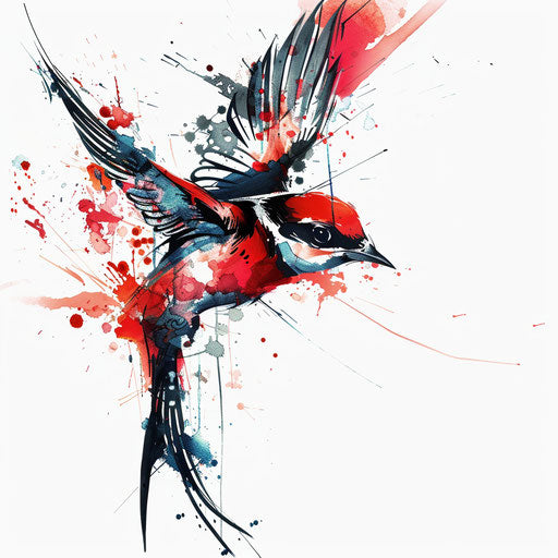 Abstract interpretation of a swallow tattoo