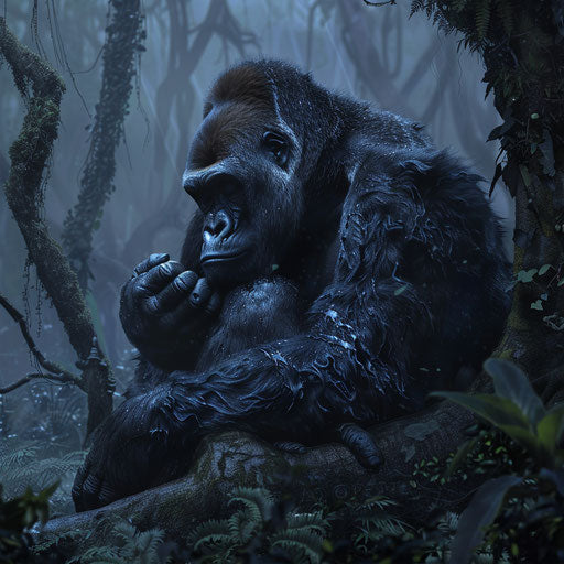 Gorillas in an introspective moment