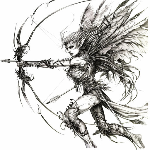 Fantasy warrior fairy ready for battle