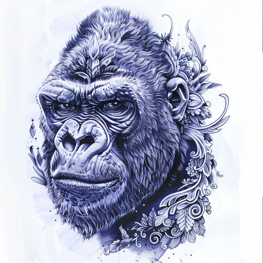 Gorilla Tattoo Design Set