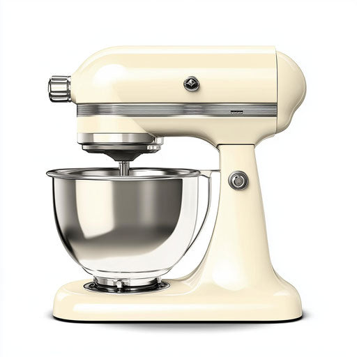 3D Mixer with Flat White Background