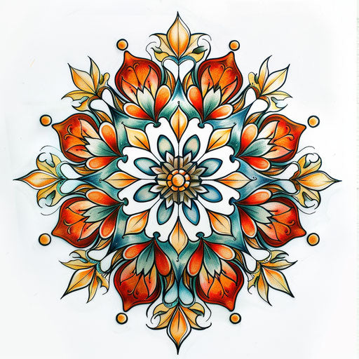 Tattoo design inspired by Italian mosaic tiles