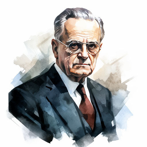 President illustration in the style of Chiaroscuro Art on white background