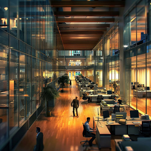 Busy office with sales, calls, and negotiations