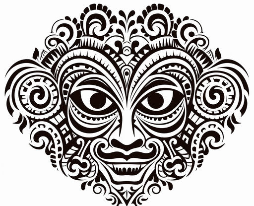 Maori tribal tattoo vector, captivating textured design