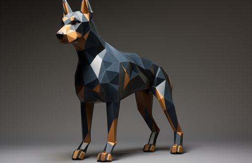 Young lively dog in contrasting colors on light green background