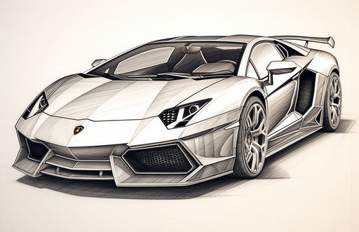 Lambo sports car coloring book for toddlers
