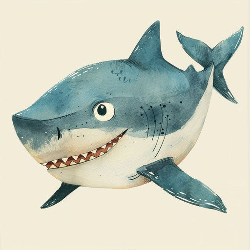 Friendly shark for children's book