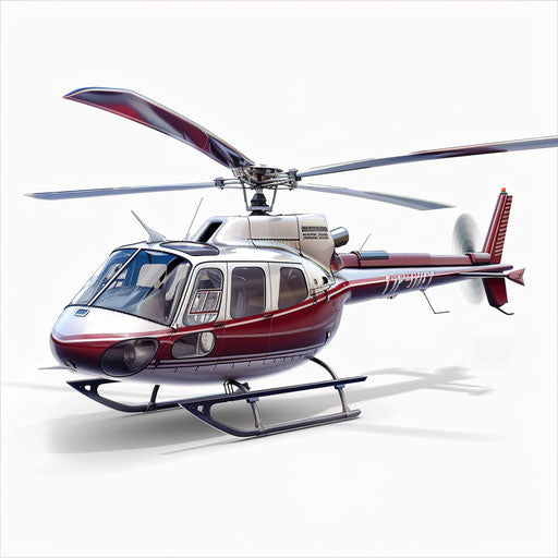 Helicopter clipart in realistic style on white background