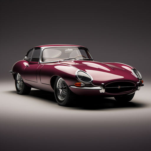 Jaguar E Type Car Burgandy