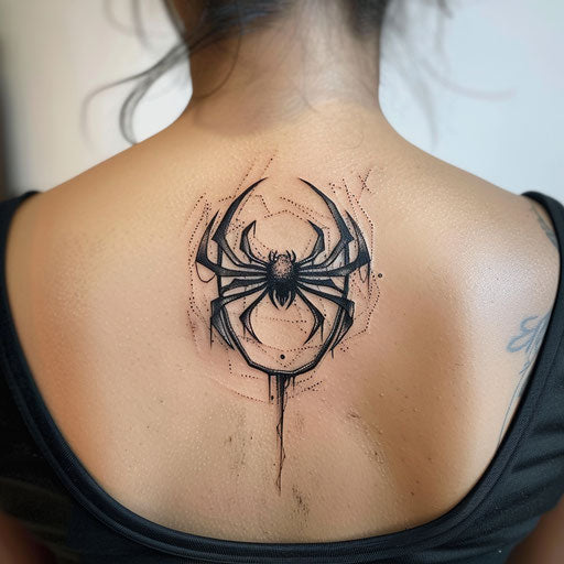 Tattoo of a superhero emblem symbolizing hope and resilience