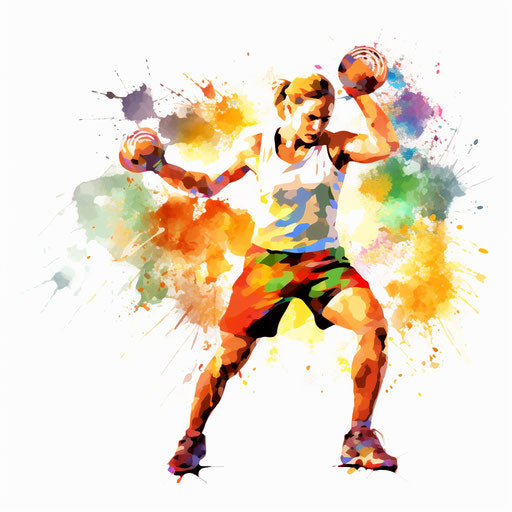 Fitness clipart in the style of Impressionistic Art