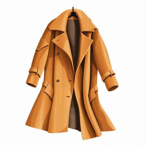 Minimalist style coat icon on white background