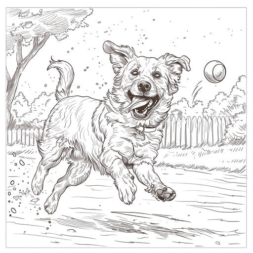 Dog playing with tennis ball in park