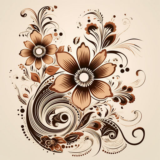 Ornate arabic floral motifs