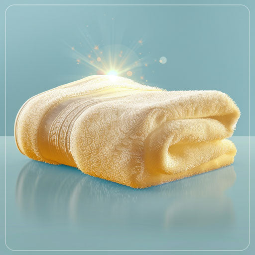 Towel clipart with flat random background and glossy finish