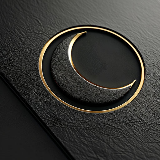 Luxury logo with black and gold accents on a sleek background