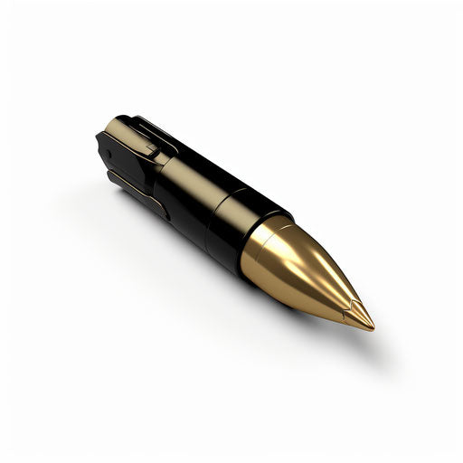 Illustration of bullets in the style of Chiaroscuro Art, on white background