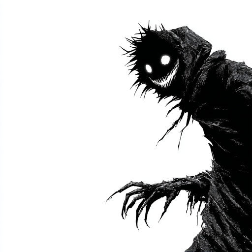 Eerie Silhouette of a Skeletal Figure