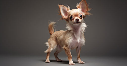 Little dog on black white background, light maroon and gold style