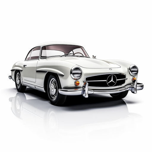 Classic Mercedes Benz White background