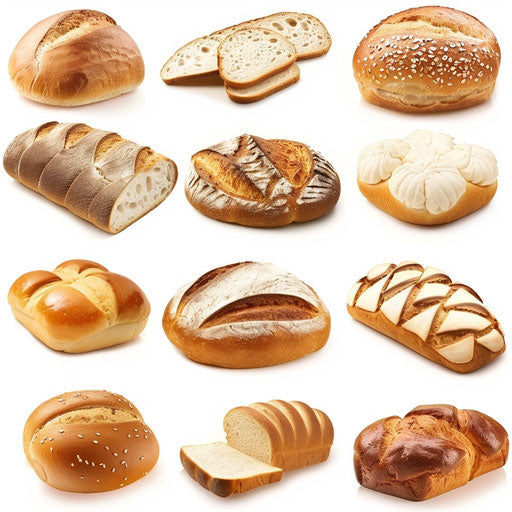 Realistic bread illustration on flat white background