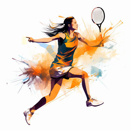 Badminton clipart in the style of Chiaroscuro Art, on a white background
