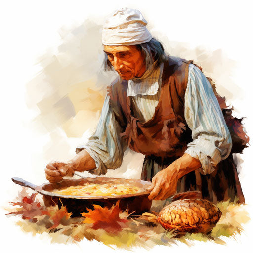 Thanksgiving Clipart in Oil Painting Style