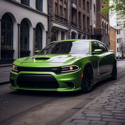 Bright green hellcat charger
