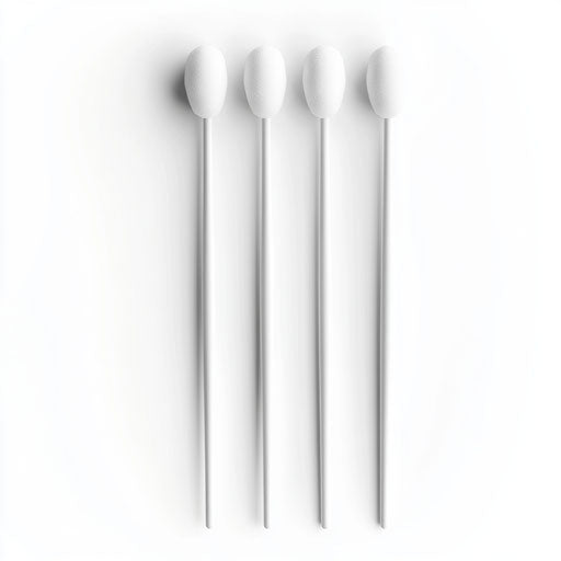 3D Cotton Swabs on flat white background, isolated clipart