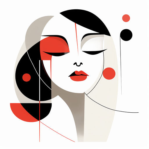 Minimalist-style clipart of an adult, on white background