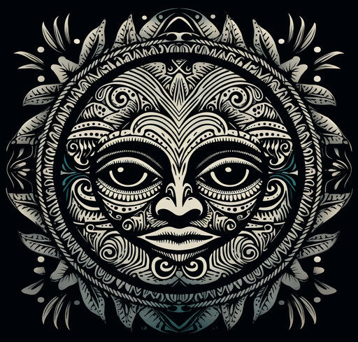 Vector illustration of a Polynesian design in a circle