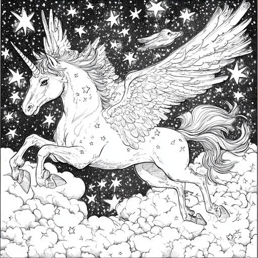 Child's Play & Skill: Pegasus Coloring Page