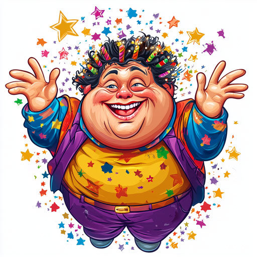 Engaging Happy Birthday Caricature Clipart for Creative Projects