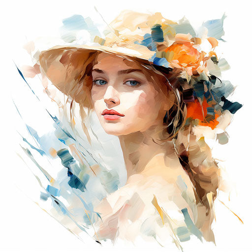 Bright image in the style of Impressionistic Art on white