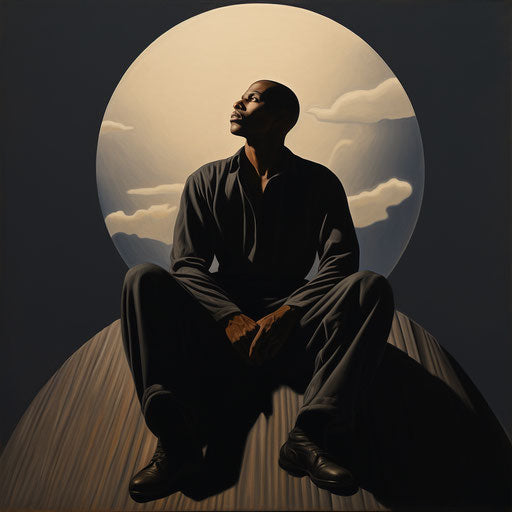 Black Whatsapp profile picture in the style of Rockwell Kent for a 1:1 Whatsapp profile page