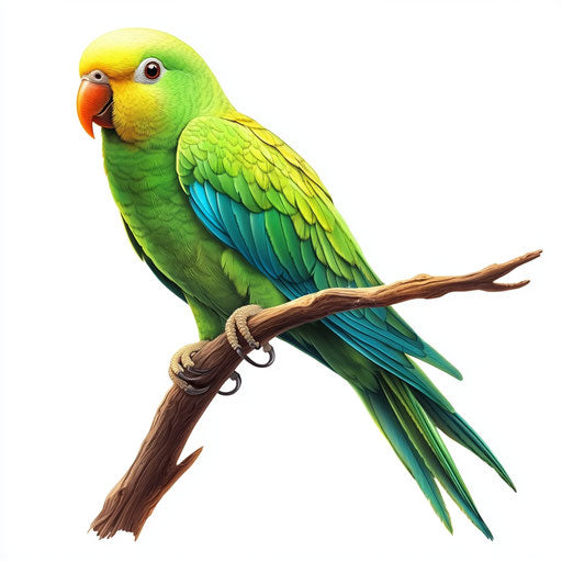 Photo-realistic clipart of a Parakeet, high resolution, isolated