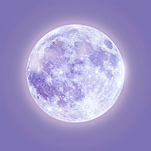Full moon with realistic details and shimmering gloss