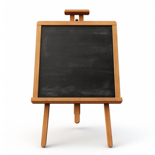 Chalkboard clipart in the style of Impressionistic Art, on a white background
