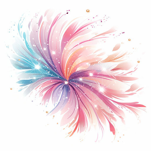 Pastel Colors Art sparkle on white background