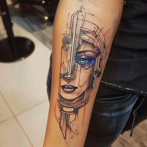 Futuristic wrist tattoos for women
