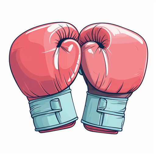 Boxing gloves in the style of Pastel Colors Art